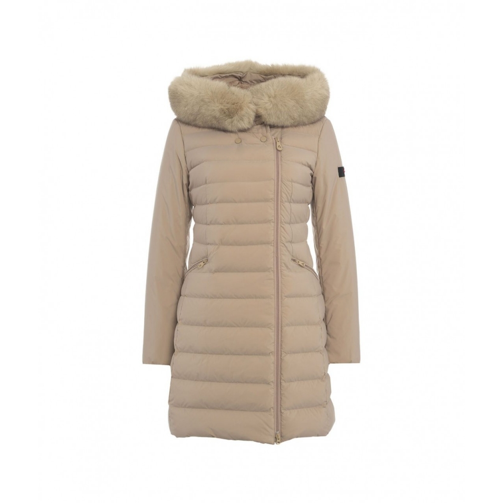 Piumino lungo Seriola ML 04 Fur beige