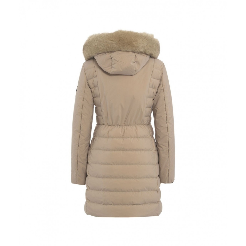 Piumino lungo Seriola ML 04 Fur beige