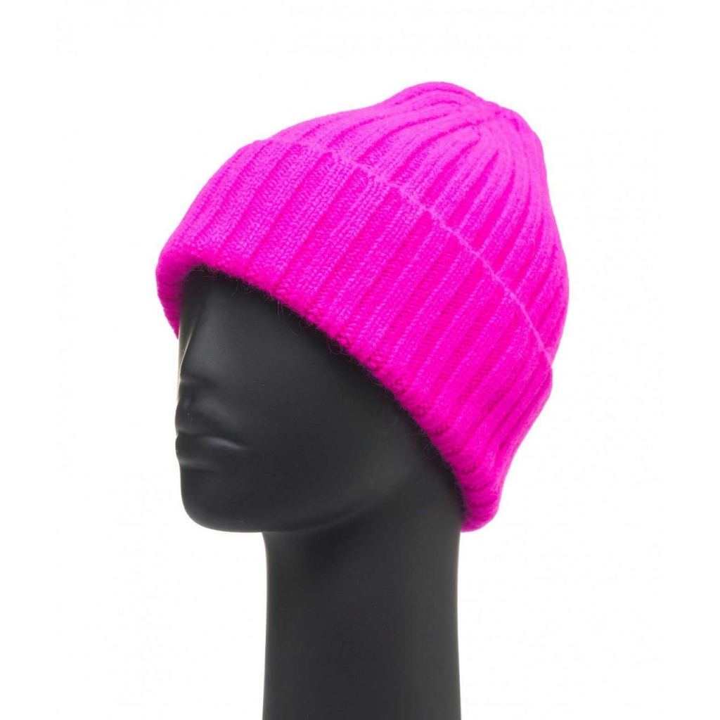 Strick Beanie in Wollgemisch Pink