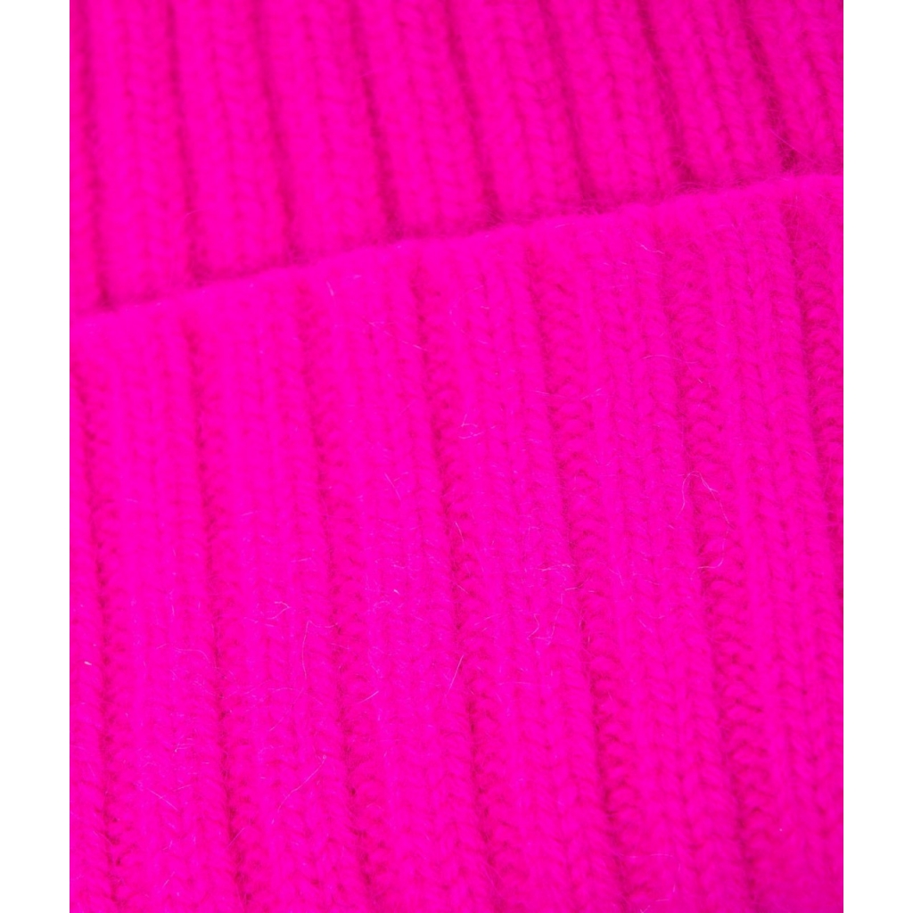 Strick Beanie in Wollgemisch Pink