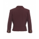 Giacca cropped in crpe stretch con catena bordeaux