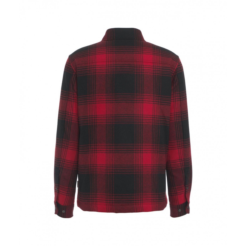 Alaskan Wool Check Overshirt rosso