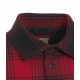 Alaskan Wool Check Overshirt rosso