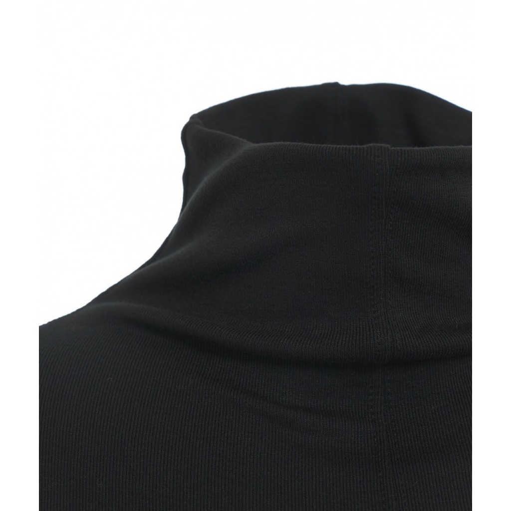 Long sleeve shirt in viscosa nero