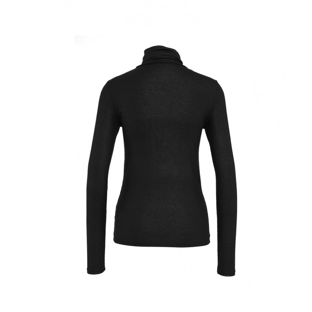 Maglione dolcevita in viscosa nero