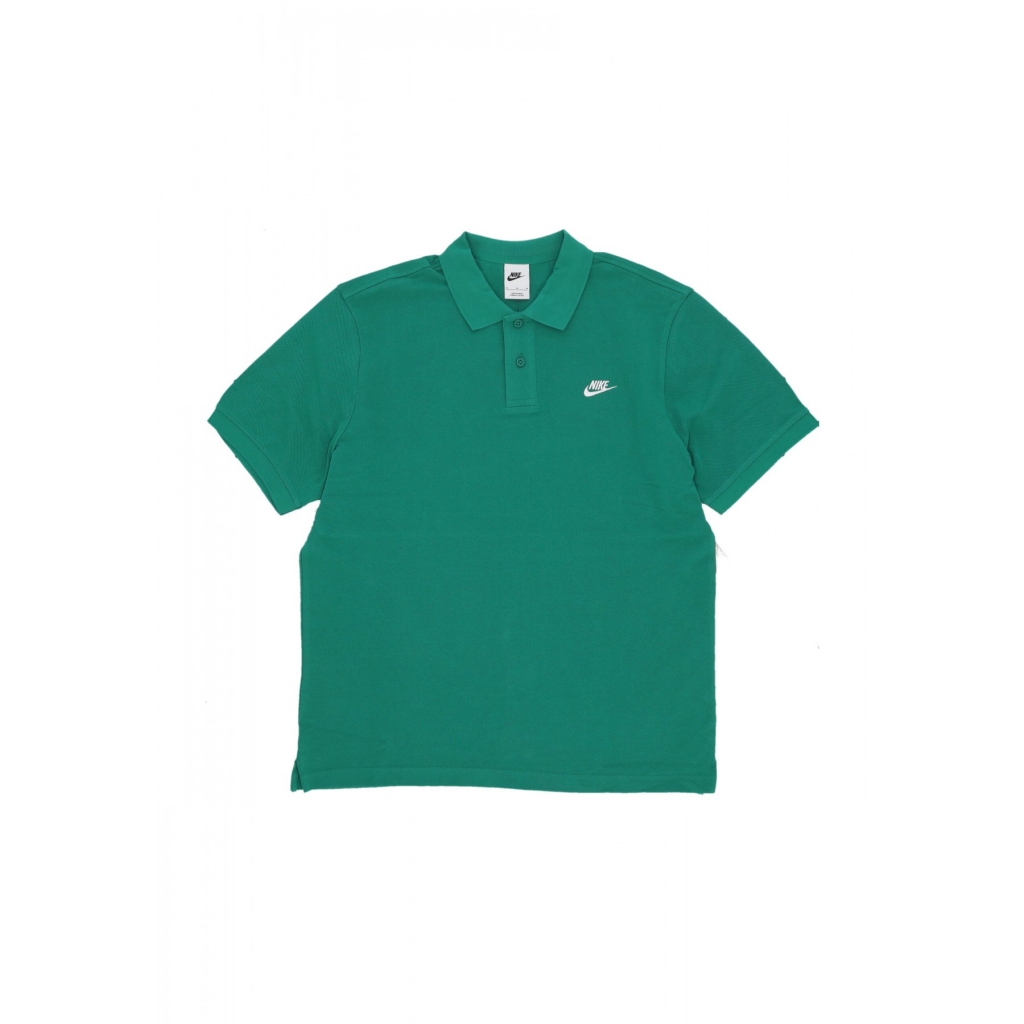 polo manica corta uomo club essential pique polo shirt MALACHITE/WHITE