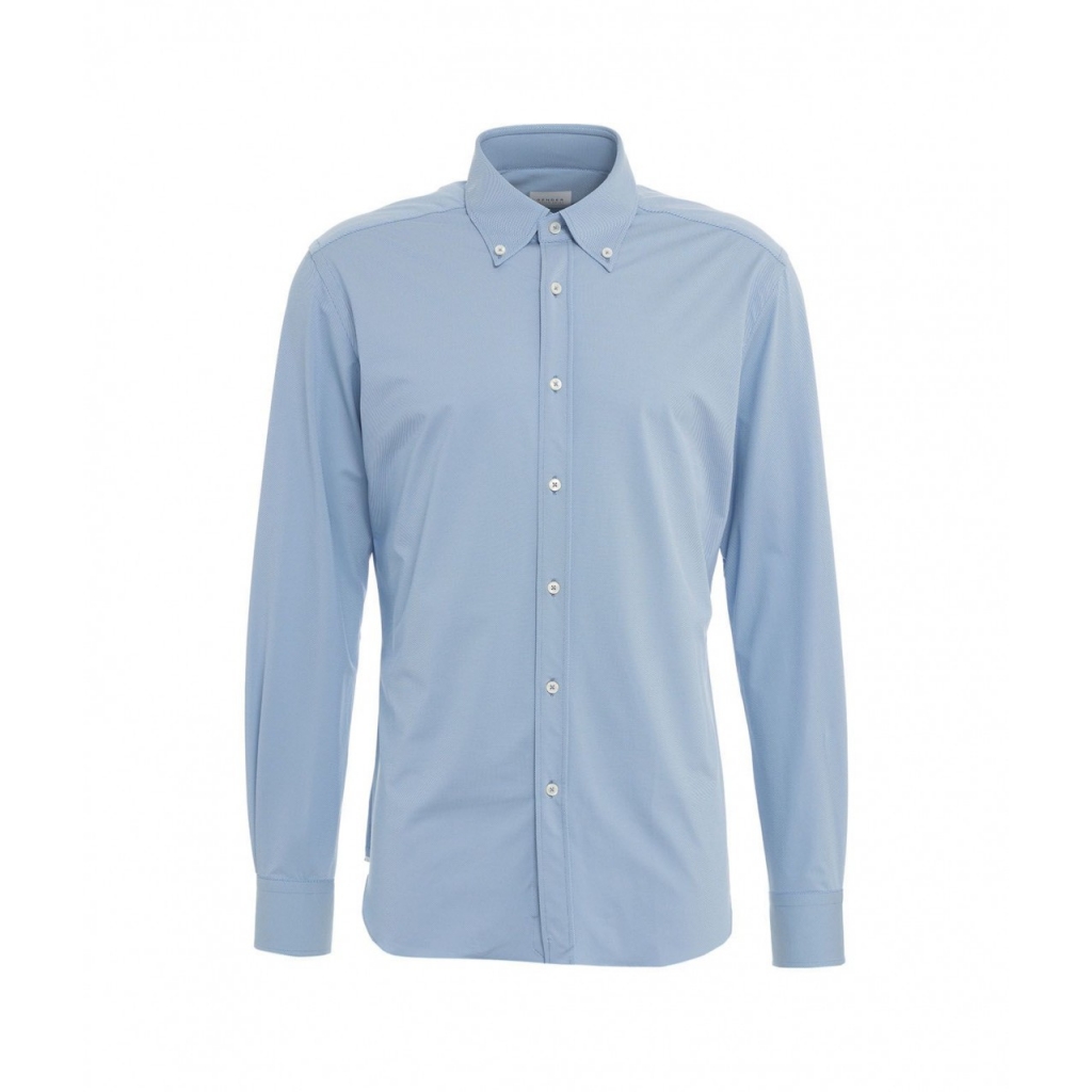 Camicia tailor in tessuto active blu