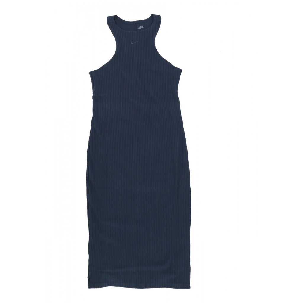 vestito donna w sportswear chill knit rib midi dress ARMORY NAVY/ARMORY NAVY