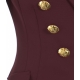 Giacca doppiopetto in crepe stretch bordeaux