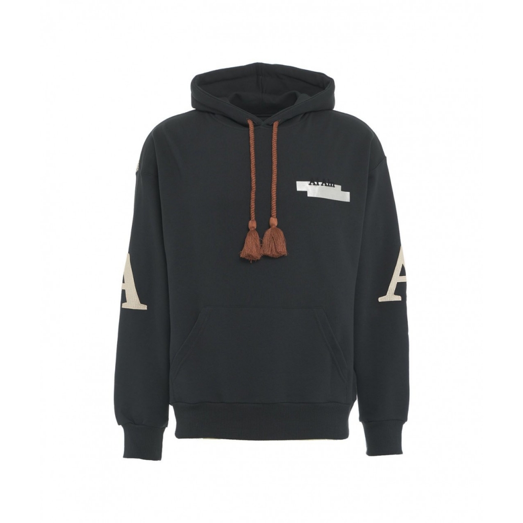 Felpa con cappuccio Ahox con motivo nero