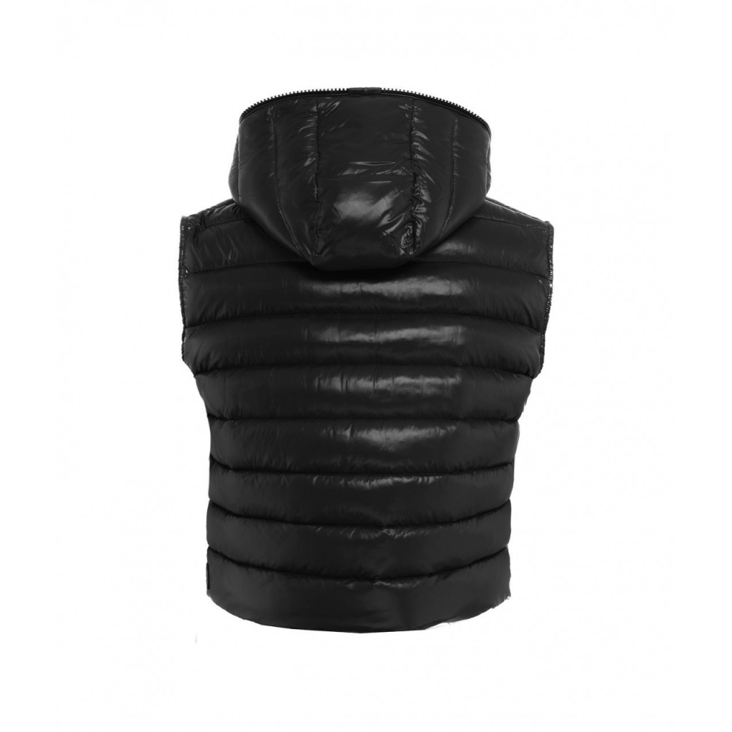 Gilet trapuntato in eco piuma nero