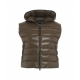 Gilet trapuntato in eco piuma oliva