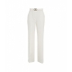 Pantalone chino straight in twill bianco