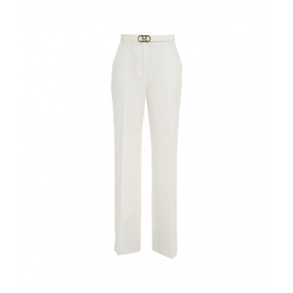 Pantalone chino straight in twill bianco