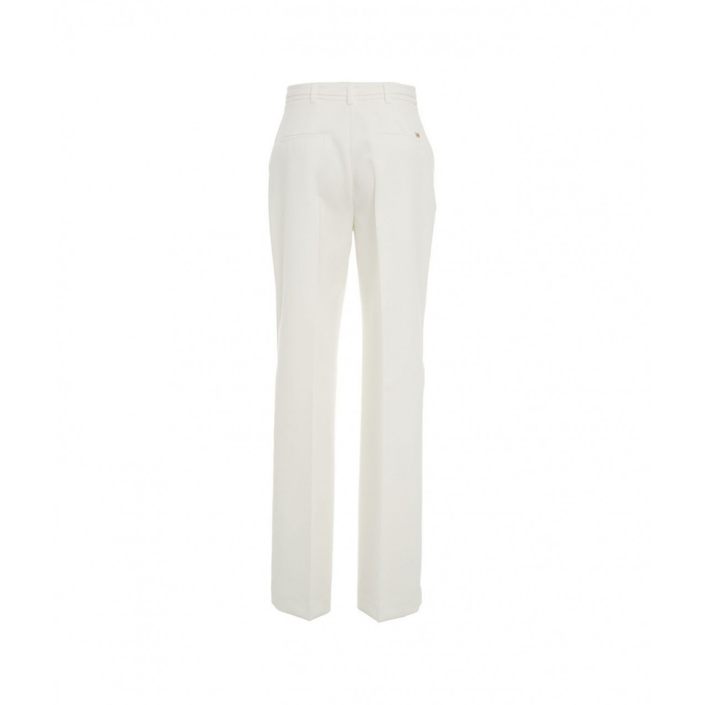 Pantalone chino straight in twill bianco