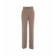 Pantalone chino straight in twill marrone chiaro