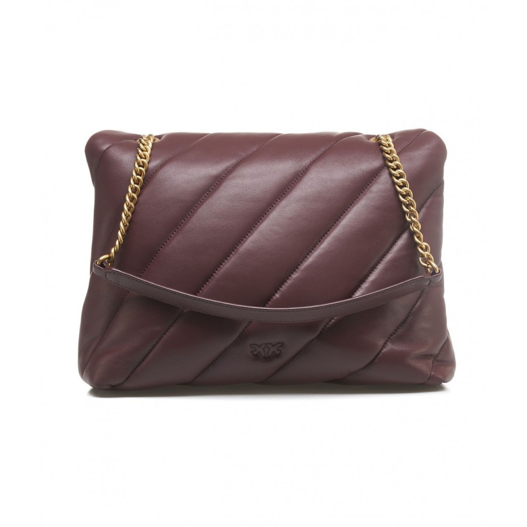 Borsa a tracolla Love Puff Big in nappa bordeaux