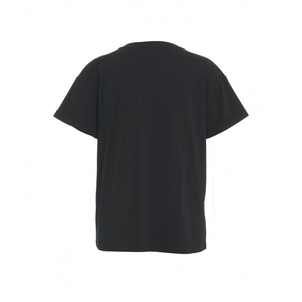 T-shirt in jersey con stampa nero