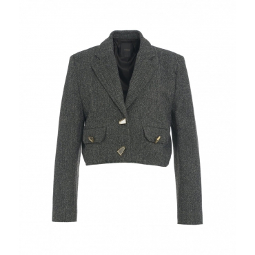 Blazer in tweed nero