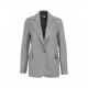 Blazer monopetto in lurex argento