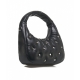 Borsa a spalla con borchie nero