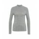 Maglia jersey con strass grigio