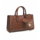 Borsa a tracolla in crocco Scarlett Extra Small marrone