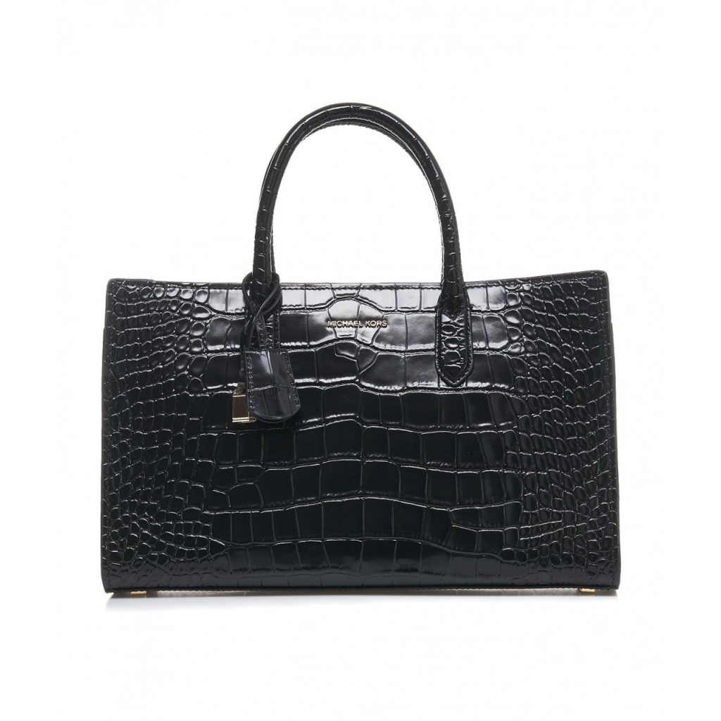 Borsa a mano in crocco Scarlett Medium nero