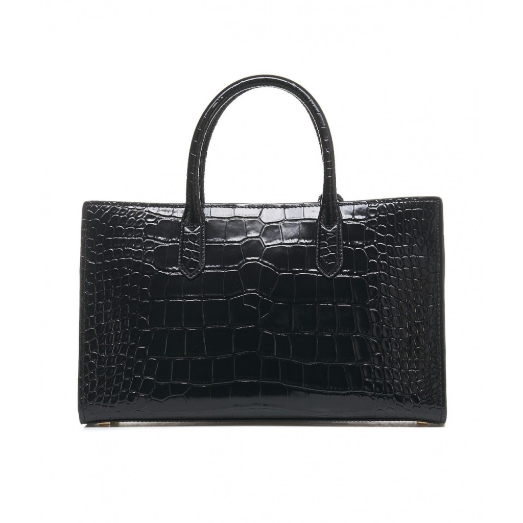 Borsa a mano in crocco Scarlett Medium nero