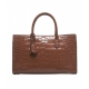 Borsa a mano in crocco Scarlett Medium marrone