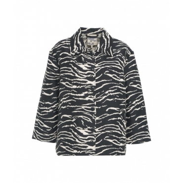 Giacca animalier Bessie nero