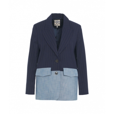 Blazer monopetto Barba blu scuro