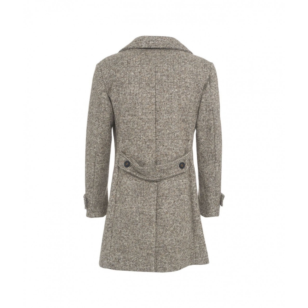 Pea coat in jersey di lana Rush beige