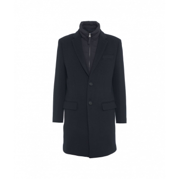 Cappotto in lana con piumino Skai-SLB blu scuro