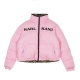 piumino corto donna retro reverse short puffer jacket PINK