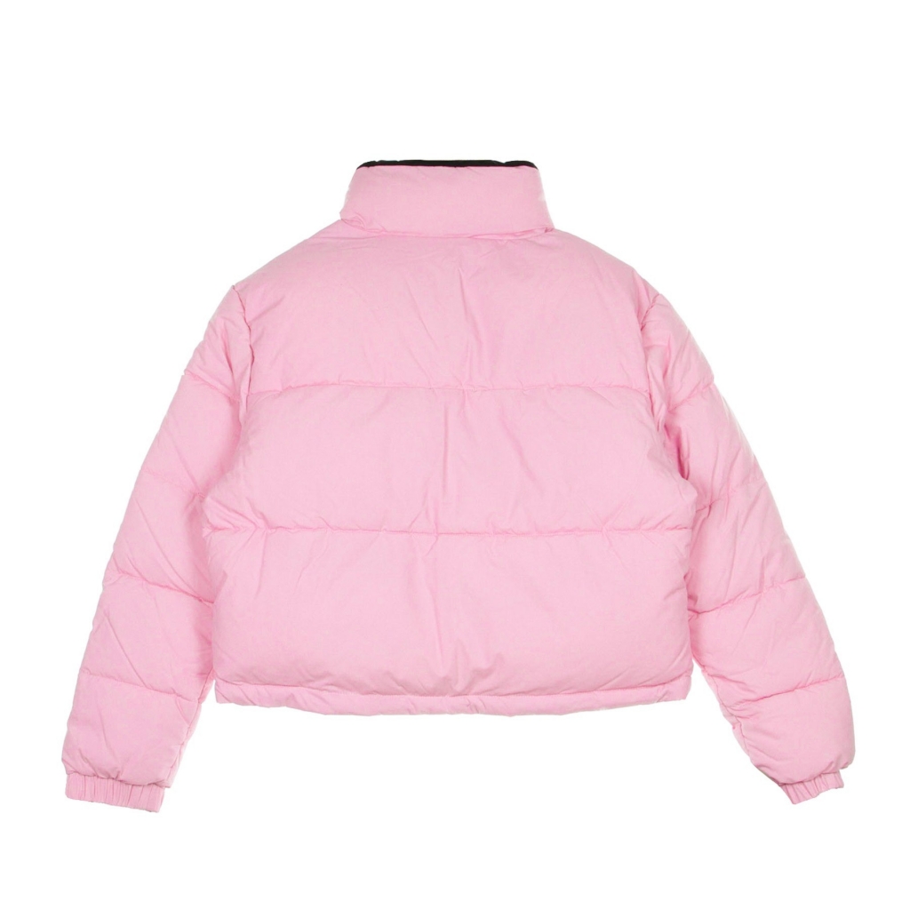 piumino corto donna retro reverse short puffer jacket PINK