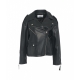 Giacca biker in ecopelle nero