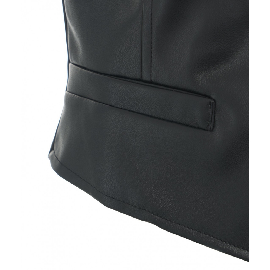 Gilet in ecopelle nero