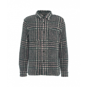 Overshirt pied de poule Gales verde