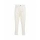 Pantaloni di velluto a coste sottili bianco