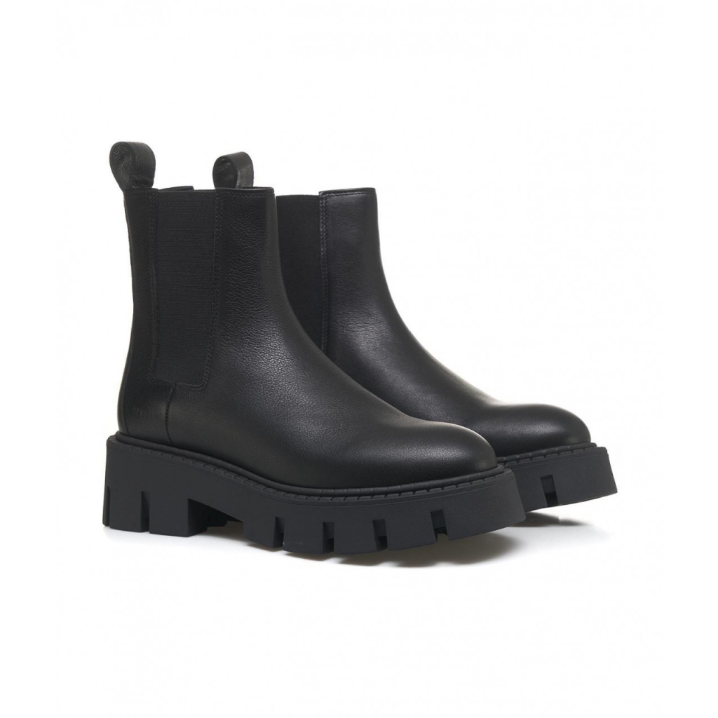 Chelsea boots in pelle liscia nero