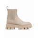 Chelsea boots in pelle liscia beige