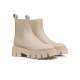 Chelsea boots in pelle liscia beige