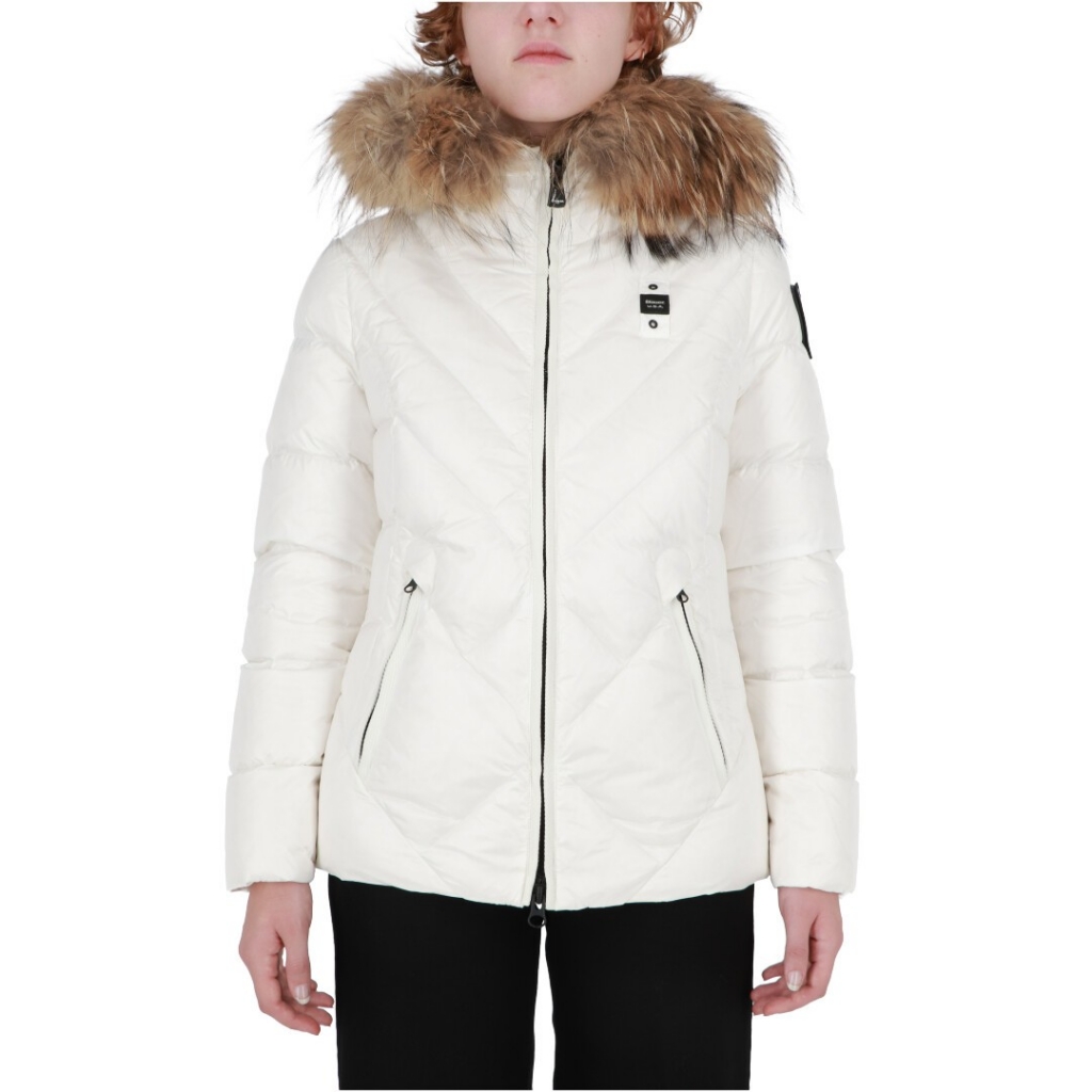 Piumino Blauer Usa Donna Pelliccia Cordto Alicia 100BI BIANCO