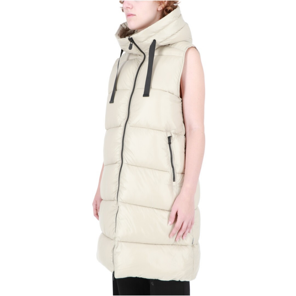 Giacca Save The Duck Donna Iria Gilet Cappuccio RAINY BEIGE