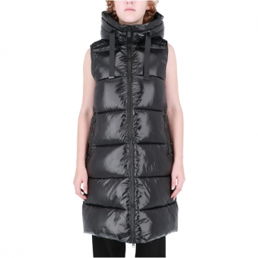 Giacca Save The Duck Donna Iria Gilet Cappuccio BLACK