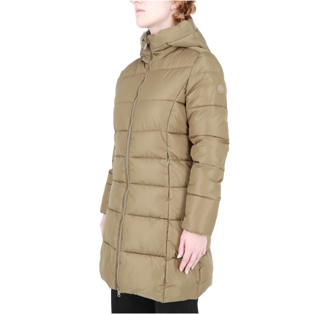 Giacca Save The Duck Donna Taylor Cappotto Cappuccio HUSK GREEN