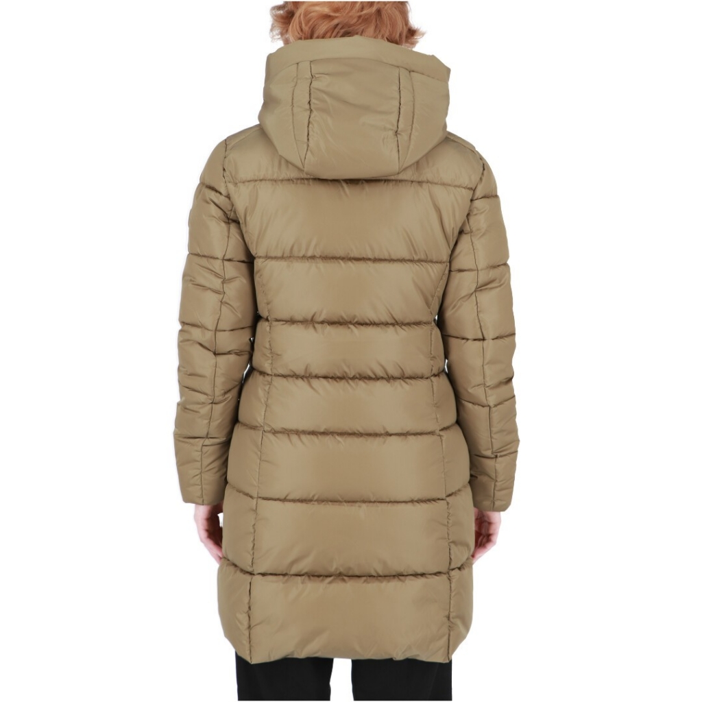 Giacca Save The Duck Donna Taylor Cappotto Cappuccio HUSK GREEN