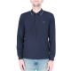 Polo Sun 68 Uomo Small Stripes Manica Lunga 07 NAVY BLUE