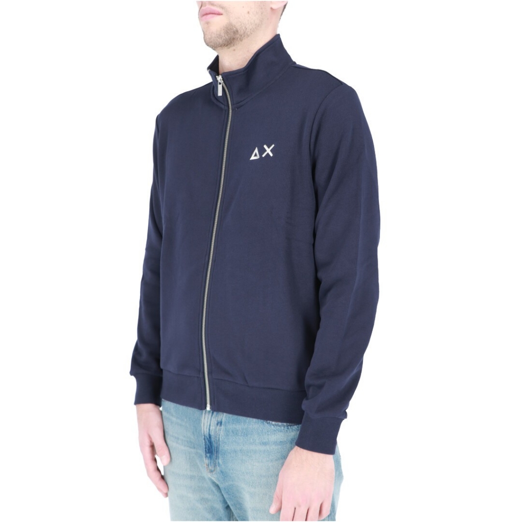 Felpa Sun 68 Uomo Full Zip Cotton 07 NAVY BLUE